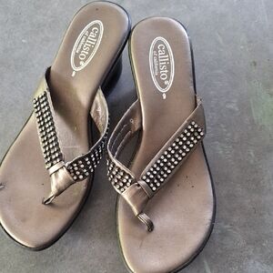 Callisto Women's Studded Tan Sandals